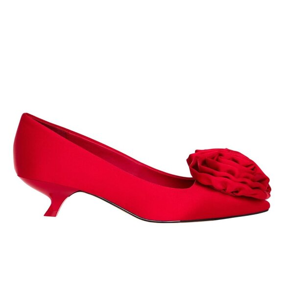 Katy Perry Womens The Micro Heel Flower Pumps KP3280 Bright Red 7.5M - Picture 12 of 12